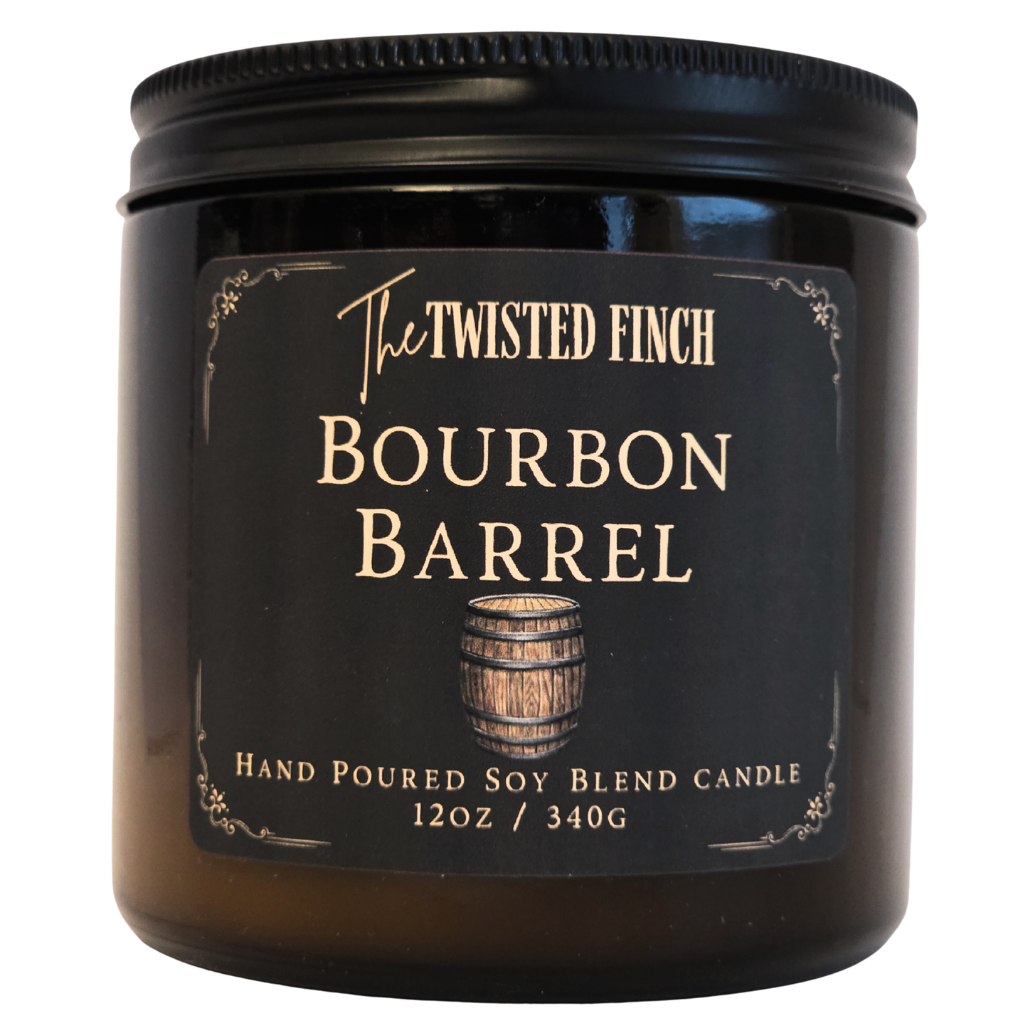 Bourbon Barrel Large Amber Jar