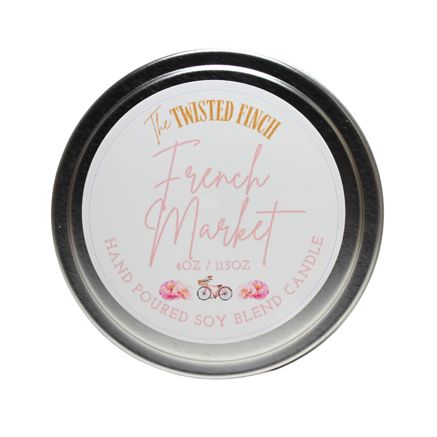 French Market Small Candle Tin