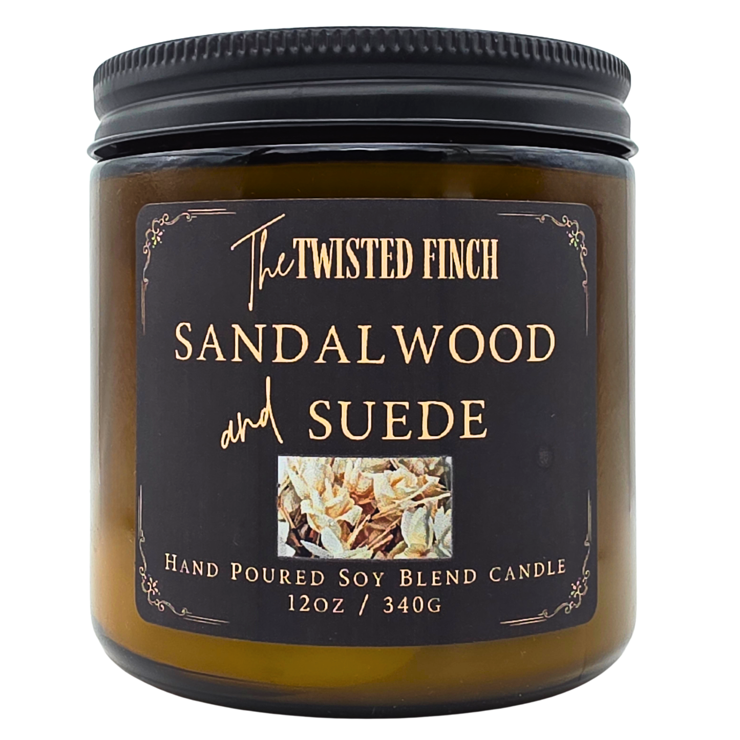 Sandalwood & Suede Large Amber Jar