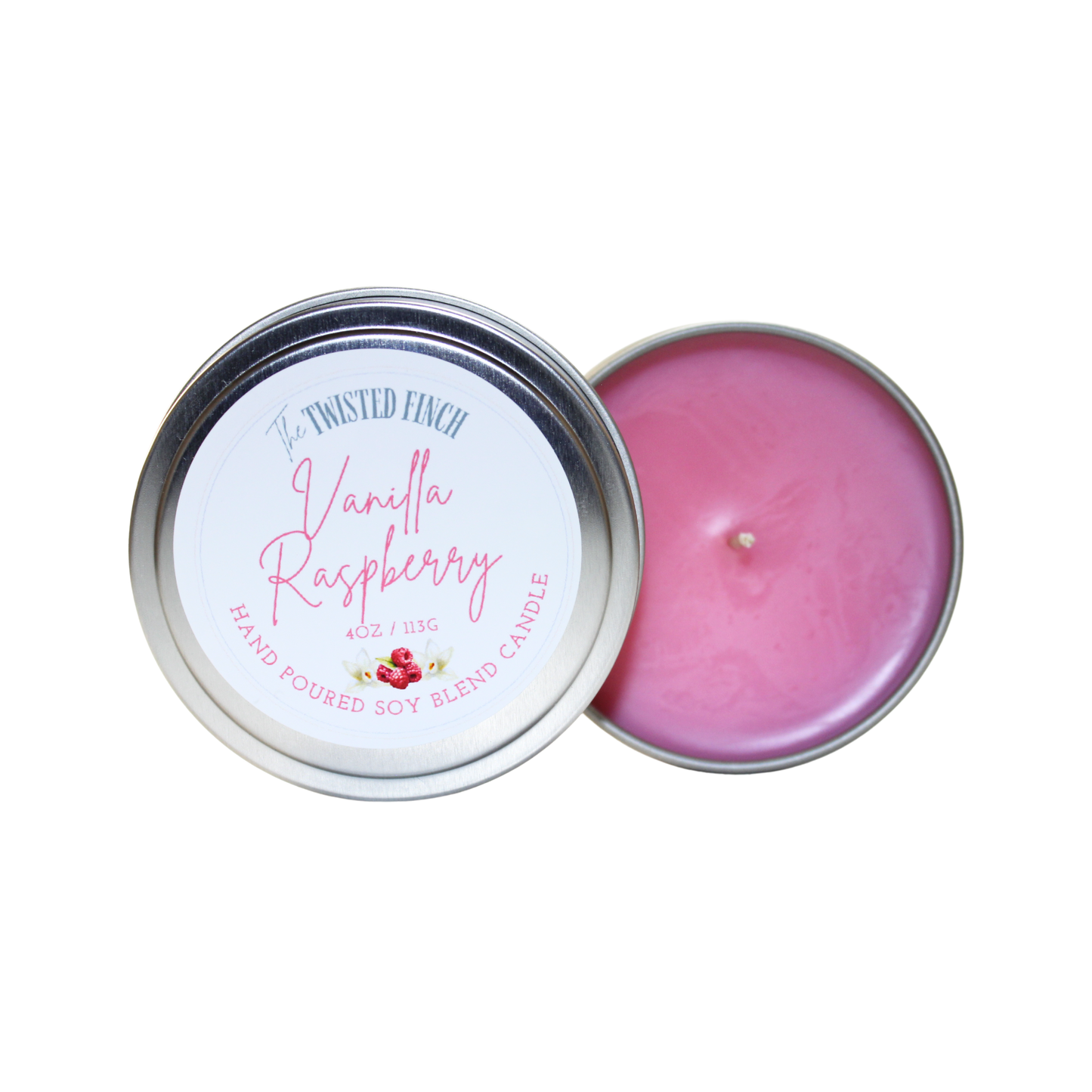 Vanilla Raspberry Large Candle Tin
