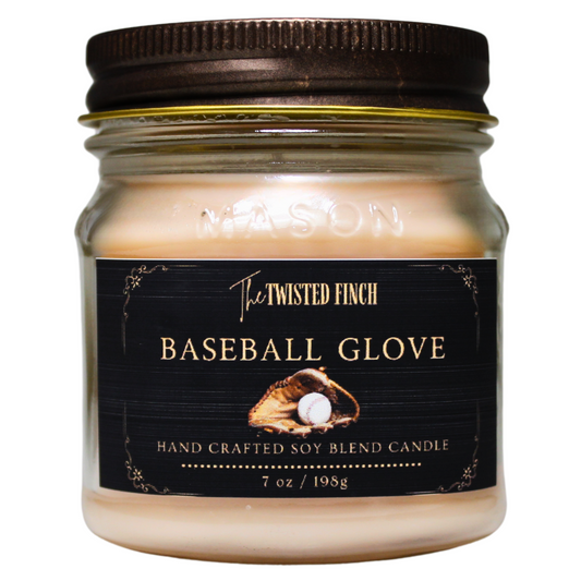 Baseball Glove Mason Jar Candle