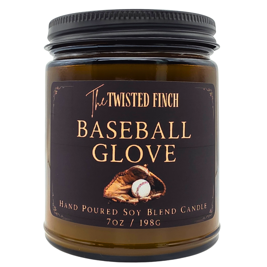 Baseball Glove Small Amber Jar Candle