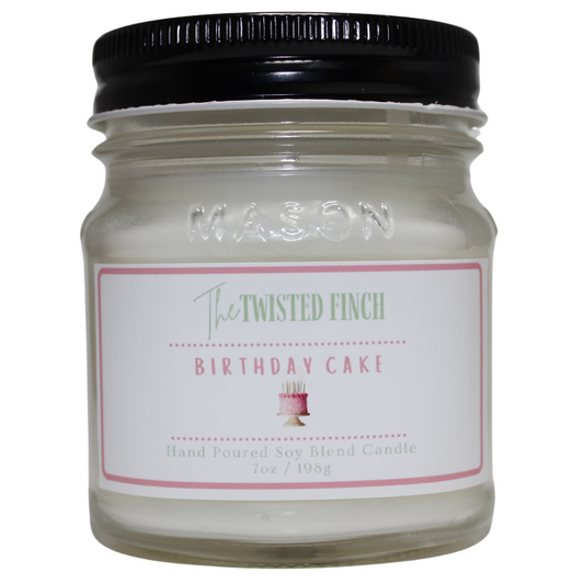 Birthday Cake Mason Candle