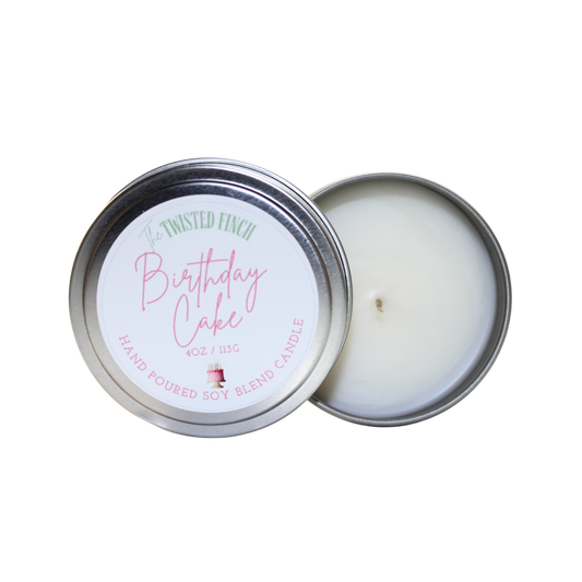 Birthday Cake Small Candle Tin