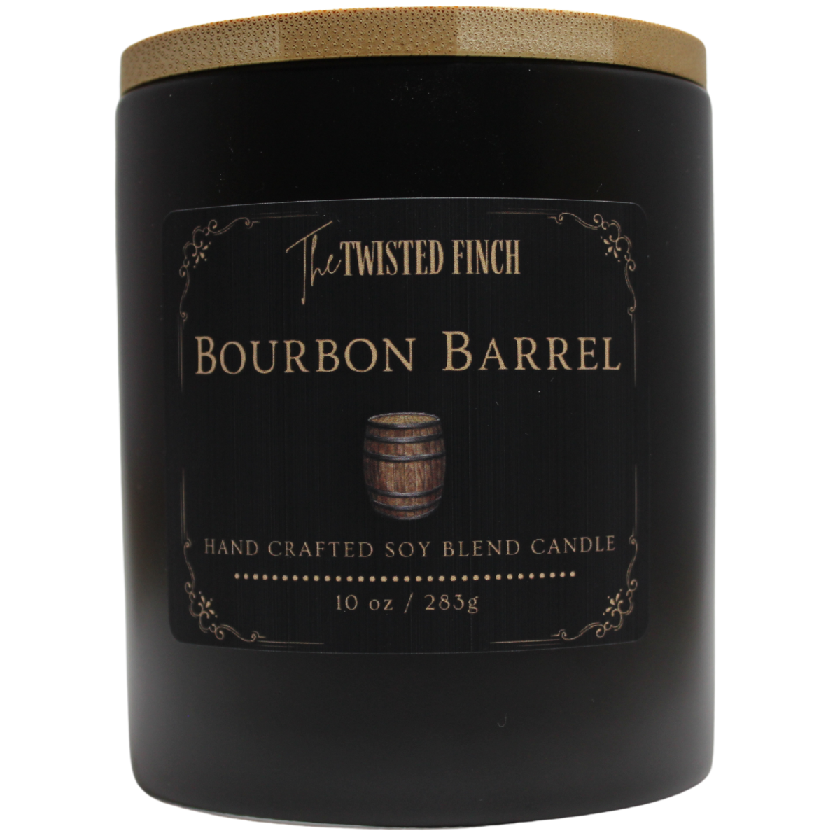 Bourbon Barrel Black Tumbler Candle