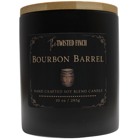 Bourbon Barrel Black Tumbler Candle
