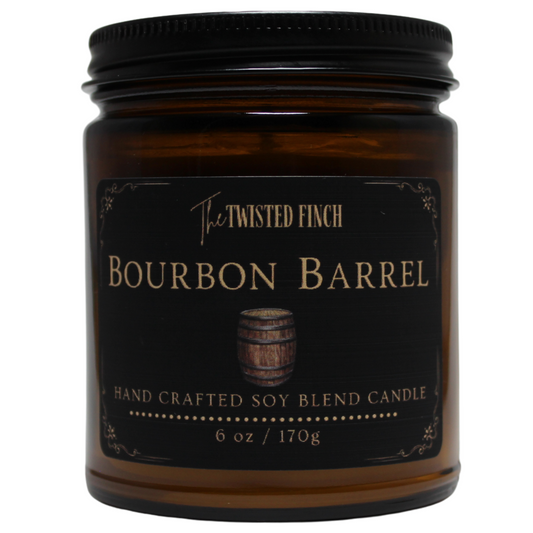 Bourbon Barrel Amber Jar Candle