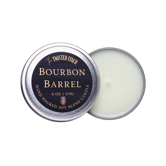 Bourbon Barrel Large Candle Tin