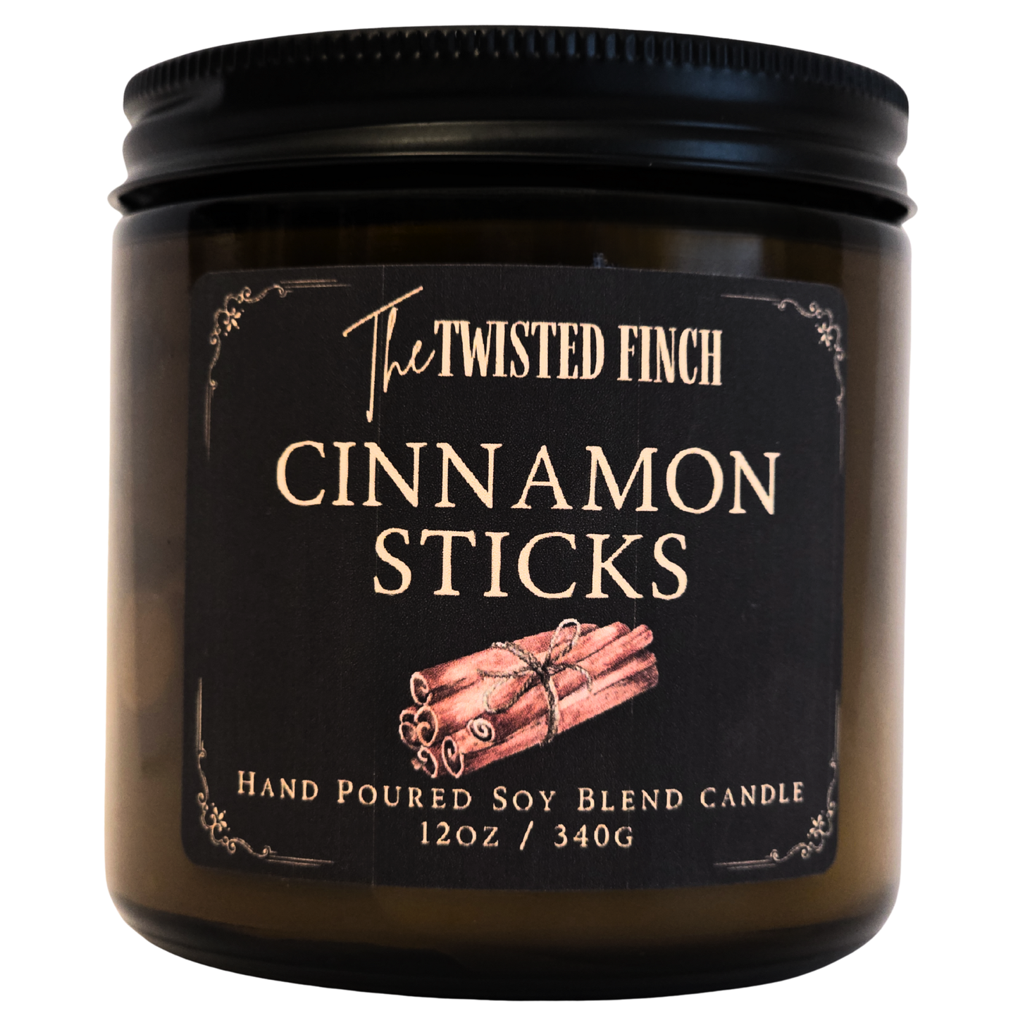 Cinnamon Sticks Large Amber Jar Candle