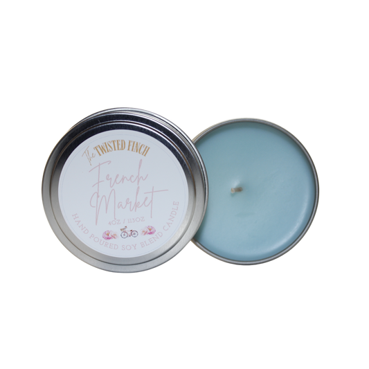 French Market Small Candle Tin