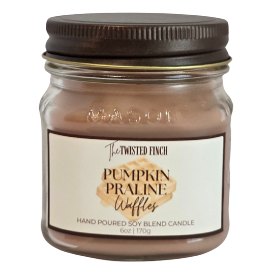 Pumpkin Praline Waffles Mason Jar Candle