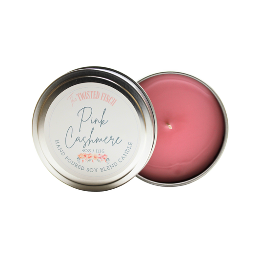 Pink Cashmere Small Candle Tin