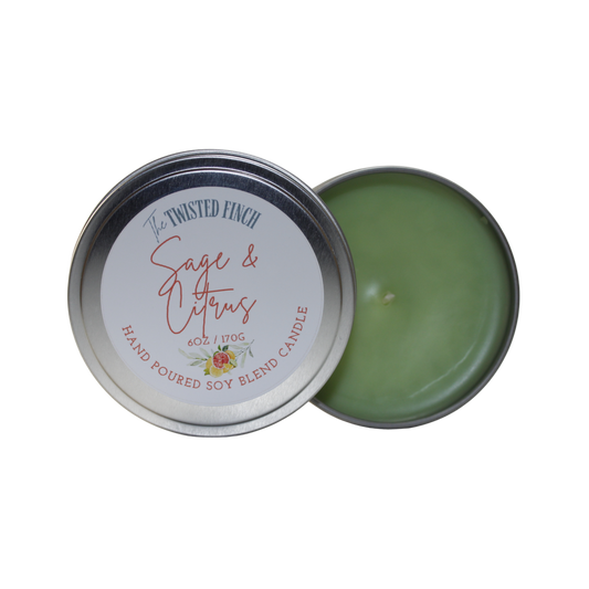 Sage and Citrus Large Candle Tin