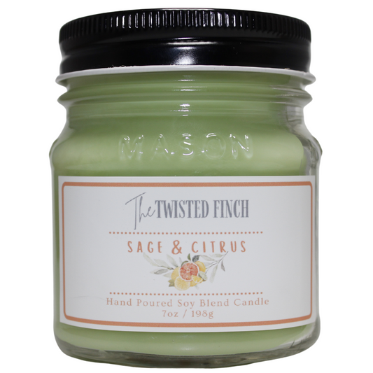 Sage and Citrus Mason Jar Candle