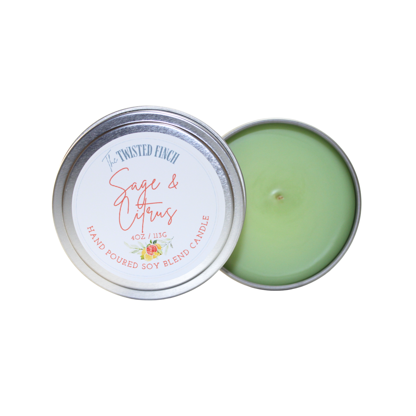 Sage and Citrus Small Candle Tin