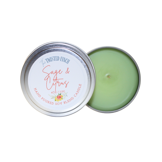 Sage and Citrus Small Candle Tin