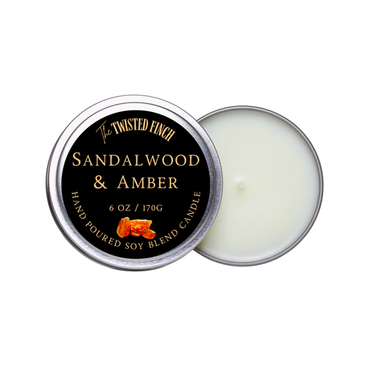 Sandalwood & Amber Large Candle Tin