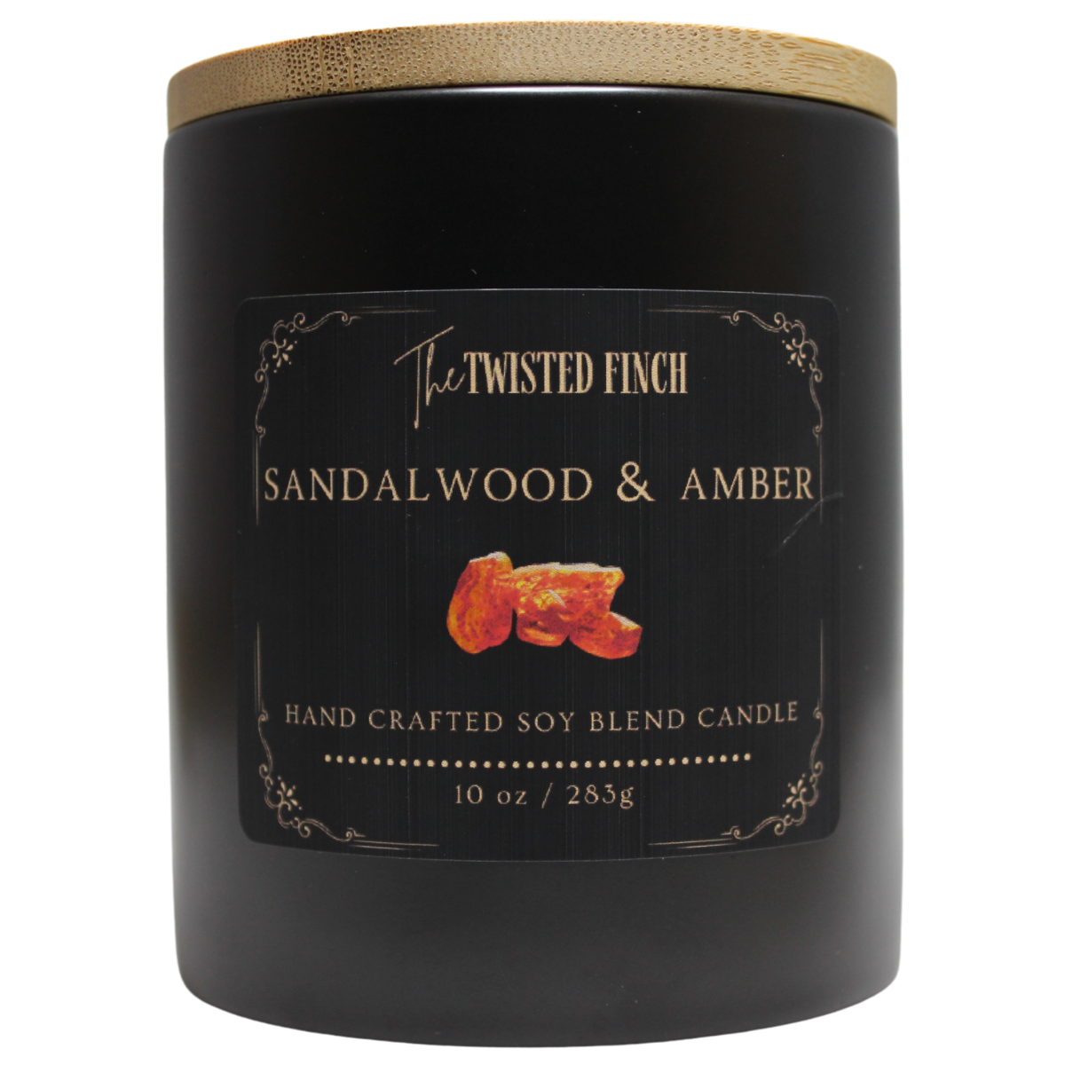 Sandalwood & Amber Black Tumbler Candle