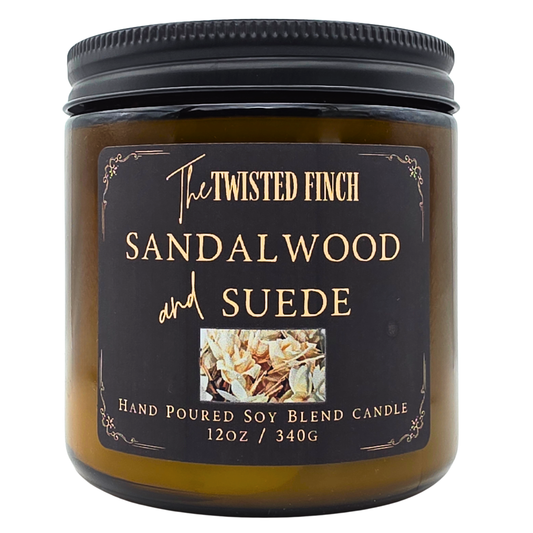 Sandalwood & Suede Large Amber Jar