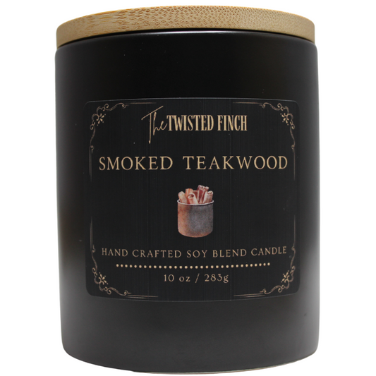 Smoked Teakwood Black Tumbler Candle