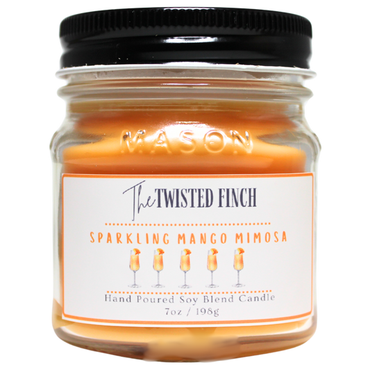 Sparkling Mango Mimosa Mason Jar Candle