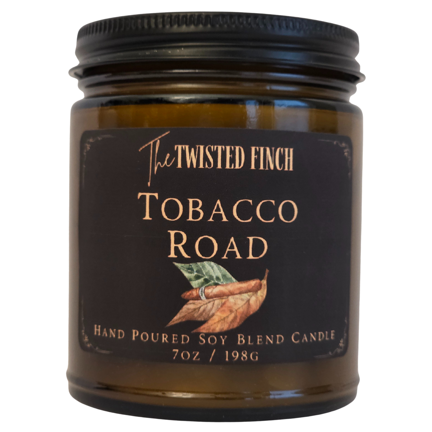 Tobacco Road Small Amber Jar Candle