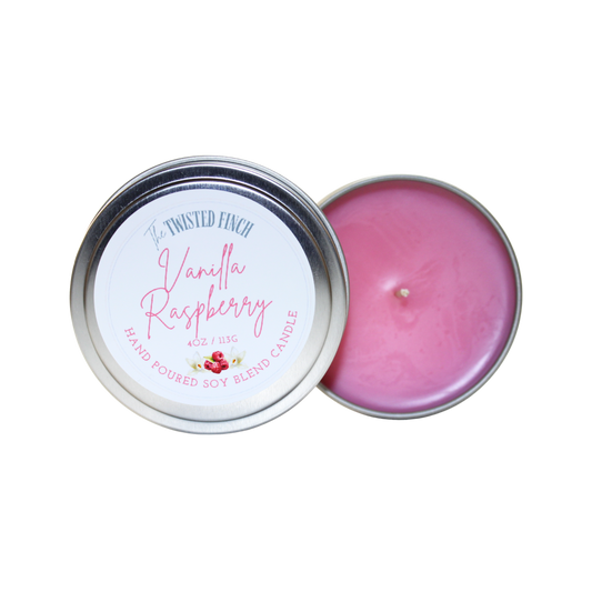 Vanilla Raspberry Small Candle Tin